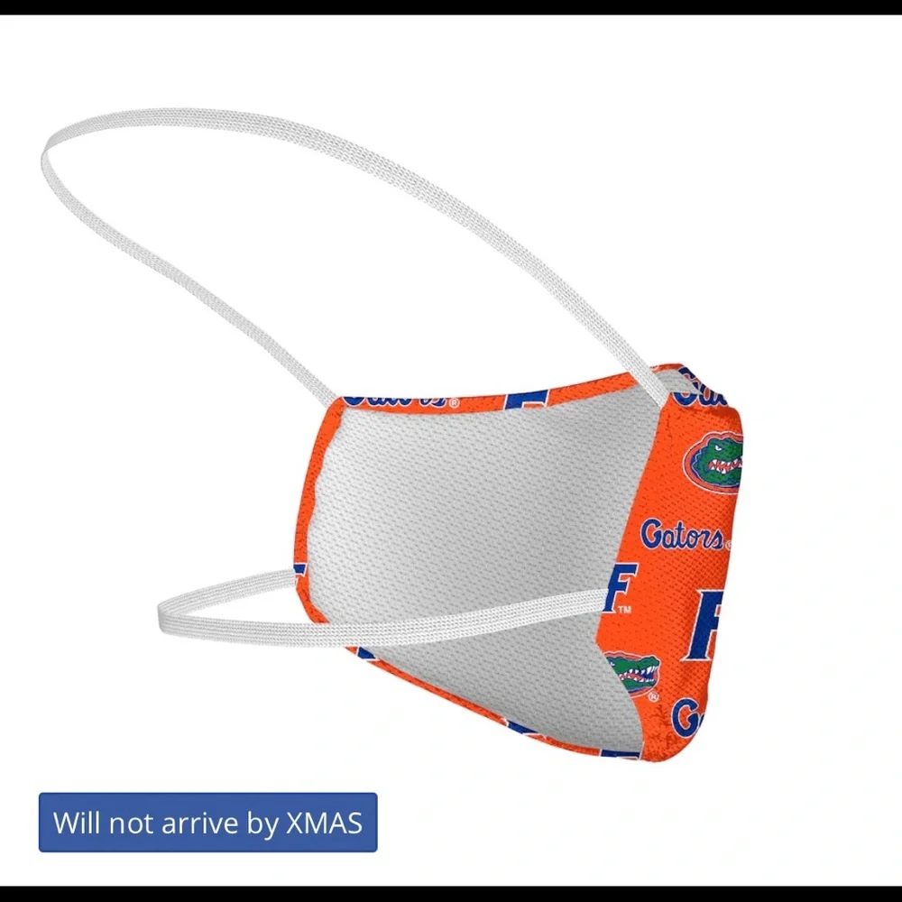 Set of three Florida State gators facemasks backstrap